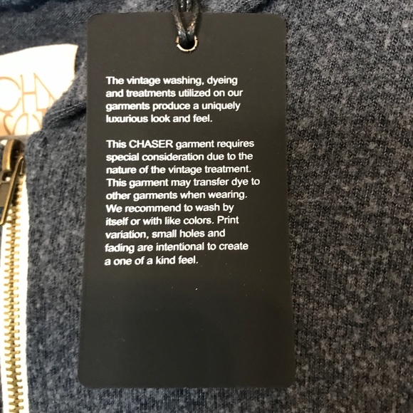 Chaser zip up hooded jacket gray size M - Picture 4 of 6